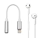 iPhone 7/7 Plus Earphone Adapter, Lightning to 3.5mm Audio Jack Adapter Converter (Silver)