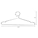 ECROCY 20 Pack Stainless Steel Strong Metal Wire Hangers Clothes Hangers 16.5 Inch 4mm Thickness Gage Hanger Organizer