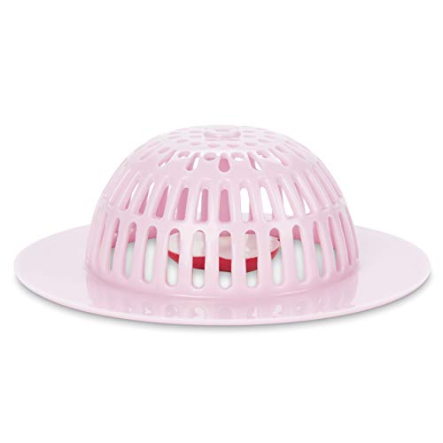 Apple Themed Kitchen Accessory Plastic Sink Drain Basket Strainer and Stopper with Colorful Pink and Red Design