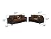 BOBKONA Seattle Microfiber Sofa and Loveseat 2-Piece Set in Chocolate Color