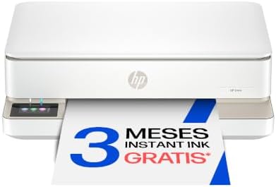 Envy 6120e 714L8B, Impresora multifunción de inyección de Tinta A4 a Color, Conexión Wi-Fi, Impresión a Doble Cara automática, hasta 10 ppm, 3 Meses de impresión Instant Ink, Blanca