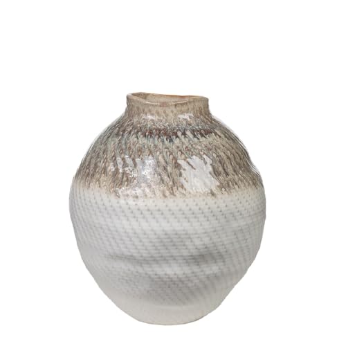 JARRON ANCHO PORCELANA BEIGE