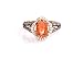 LeVian Fire Opal Ring Chocolate and Vanilla Diamonds 14K Rose Gold Size 7