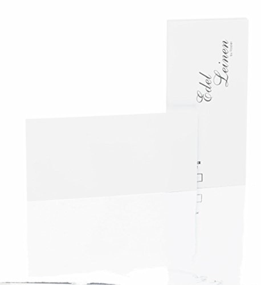 Rössler 2051705002 DL Royal Paper with Pack of Deckle Edged Linen Embossed Card - White