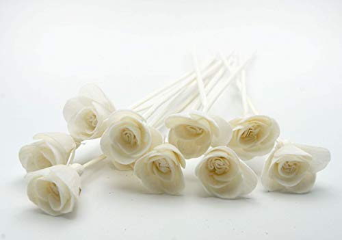 Plawanature Set of 20 Miniature Rose 1" Sola Flower with Reed Diffuser Replacement for Home Fragrance.