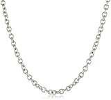 Spire Arts Italian Sterling Silver Delicate Rolo Chain Necklace, 1 mm in Width, 16 Inches in Length