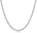 Spire Arts Italian Sterling Silver Delicate Rolo Chain Necklace, 1 mm in Width, 16 Inches in Length