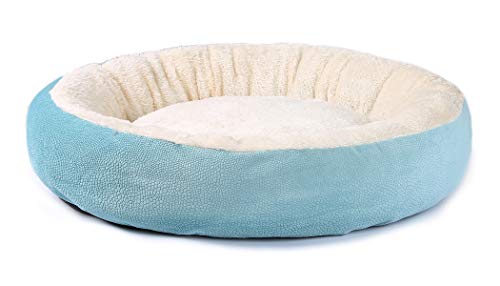 JEMA Cat Bed Donut Cuddler – Small Medium Dog Bed Fluffy Indoor Round Cat and Dog Cushion Bed, Orthopedic Relief, Self-Warming, Non-Slip Bottom …