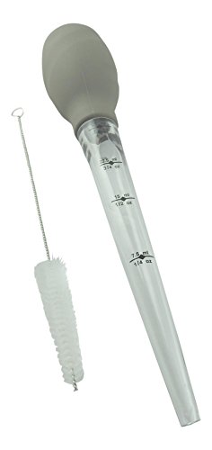 12-Inch Baster with Cleaning Brush Silicone Bulb for Keeping Meat Moist and Full Of Flavor BPA Free