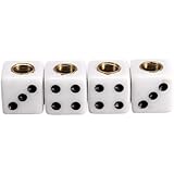 Topxome 4pcs Plastic Wheel Stem Tyre Air Valve Dustproof Cap Gold Dice Tire Tyre Valve Caps Bike Auto Truck Tire Valve Dust C