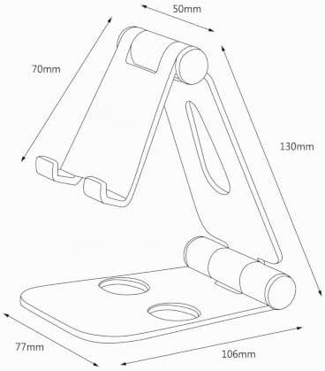MS2PXL-094 Soporte TAMAÑO XL DE SOBREMESA Ajustable (2 PIVOTES) para TELEFONO/Tablet, Gris