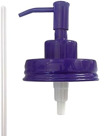 Rust Resistant Stainless Steel Mason Jar Lid with Metal Pump Kit, 2CC (One, Purple)