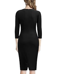 Vestido de cóctel de cóctel de manga 2 3 con volantes retro Miusol para mujer