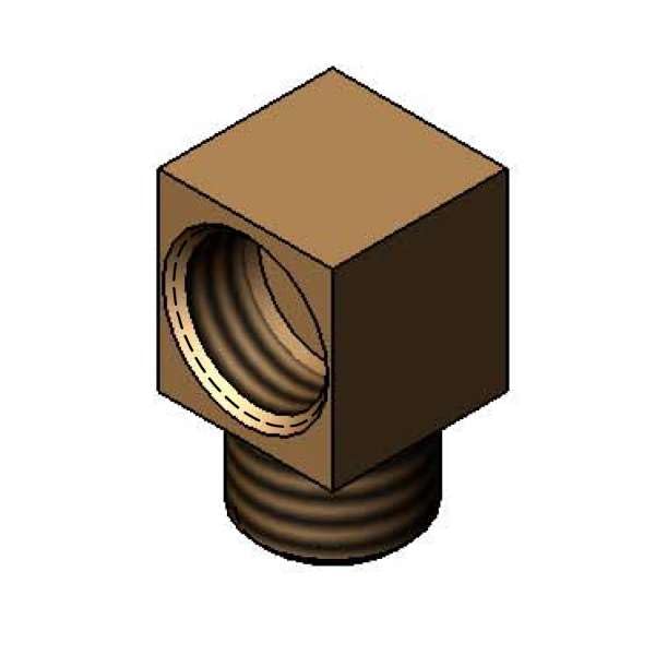 T&S Brass 015345-20 Low Profile Elbow, 3/8-18 NPSM Male x Female