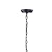 Jojospring La Pedriza 4-Light Antique Black Lantern Chandelier with Clear Glass Cylinders