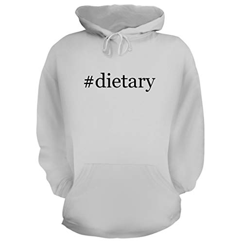 BH Cool Designs #Dietary - Graphic Hoodie Sweatshirt, White, X-Large