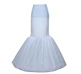 Sisjuly Women's Mermaid Underskirt Wedding Petticoat Slips for Bridal One Size Ivory