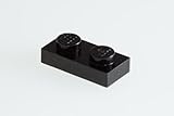 500x Lego Black 1x2 Flat Plates Super Pack