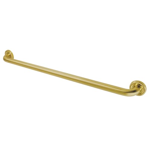 Kingston Brass DR914327 Camelon 32" Decorative Grab Bar, Brushed Brass