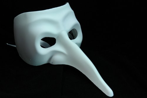 NEW Laser Cut Medieval Plague Doctor Mold Halloween Mask - White