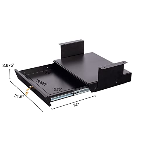 Stand Up Desk Store AddOn Office Sliding UnderDesk Drawer Storage