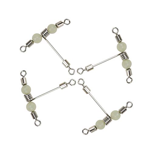 Ogquaton 5 Stücke Angeln Kugellager Wirbel Leuchtende 3-Wege-Rollen Wirbel Hakenverbinder Sea Fishing Zubehör Langlebig…