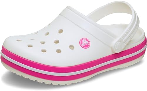 Unisex Kinder Crocband Clog K Clog, White/Pink Crush, 28/29 EU