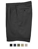 Haggar Big & Tall Men's Pleated Casual Shorts Expandable Waist BLACK Size 46 #898A