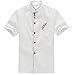 GUAngqi Short Sleeve Kitchen Cooker Working Uniform Chef Waiter Waitress Top Jacket