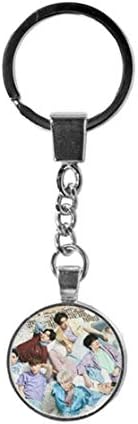ngshanquzhuyu Sturdy KPOP GOT7 Key Chain Keyring Time Gemstone Keychain Pendant Keyring Best Gift for GOT7 Fans( got7(single))