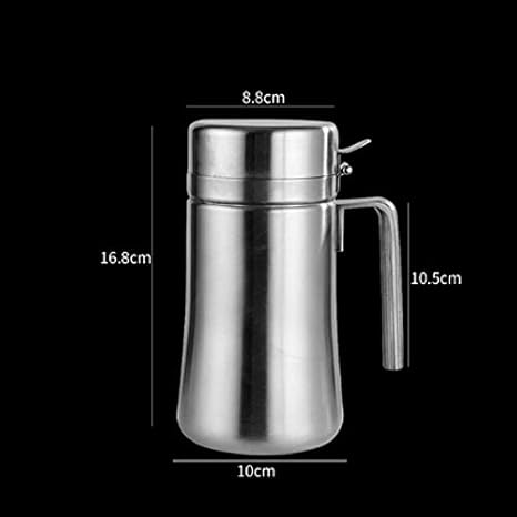 Amazon Co Jp Mumuwu 容器 304ステンレス鋼のオイルポット家庭醤油ボトル調味料ボトル酢キッチン漏れ防止カバー Color シルバー Size 800ml Home Kitchen