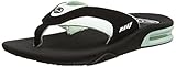 Reef Women's Fanning Sandal, Black/Mint, 8 M US