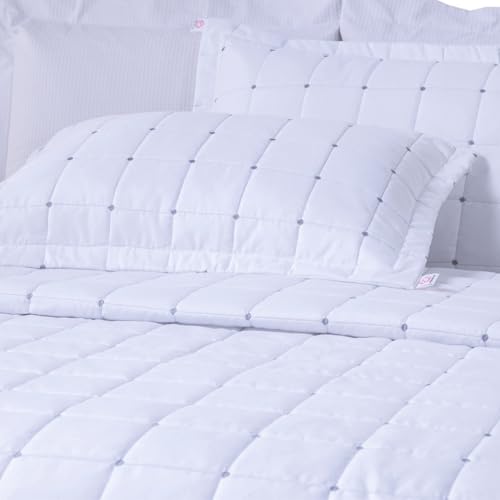 Cobre Leito Valence Hipercal 400 Fios Matelado Toque Percal (Branco, Casal King) | Hipoalergênico