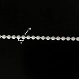 First Blinds 4.5mm Beaded Chain Cord for Roller Romans White Plastic view 3