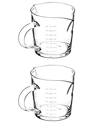 QWORK Espresso Shot Glass with Handle, 2 Pack