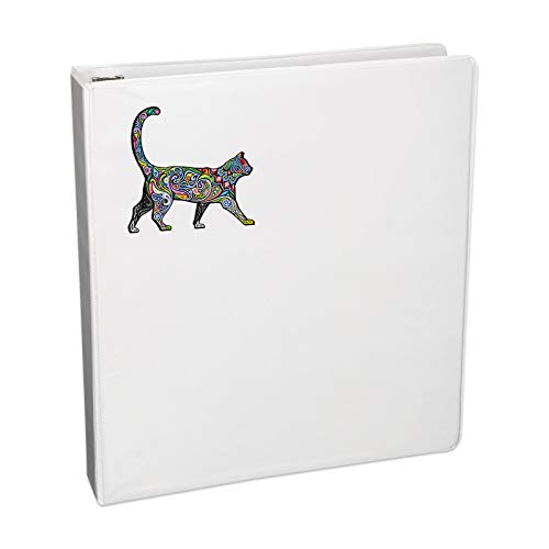 Cheerful Cat Pattern Car Bumper Sticker Decal 5" x 5" - Thumbnail 3