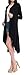 URBAN K Women's Long Sleeve Asymmetrical Drape Open Front Long Maxi Cardigan