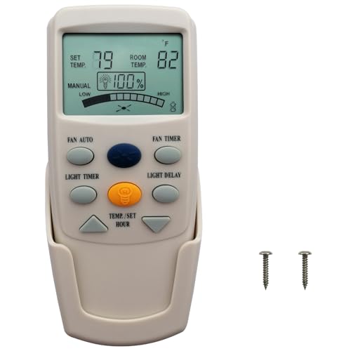 Photo 1 of CENMING FAN-9T Thermostatic Ceiling Fan Remote Control Replacement for Hampton Bay, with Fan Timer Key,3-Speed LCD Display Temp, No Light Dimmer No Reverse,for FAN-9T L3HFAN-9T (Remote Only)