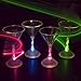Lily's Home LED Light Up Flashing Plastic Martini Cocktail Glasses, Color Changing with 7 Different Colors and Rainbow Mode, Essential For Parties (6 oz. Each, Set of 4)