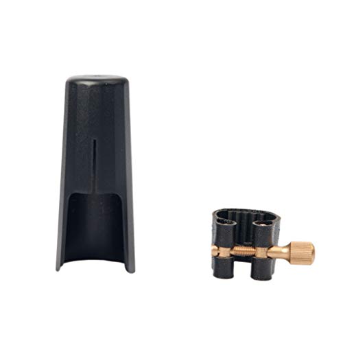 image for Baosity 1 Set Mouthpiece Cap Cover Leather Ligature Saxophone Replacem