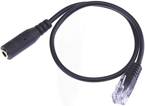 Qmcmc RJ9 to 3.5mm Female Headphone Conversion Line Stereo Converter Telephone Cord for iPhone