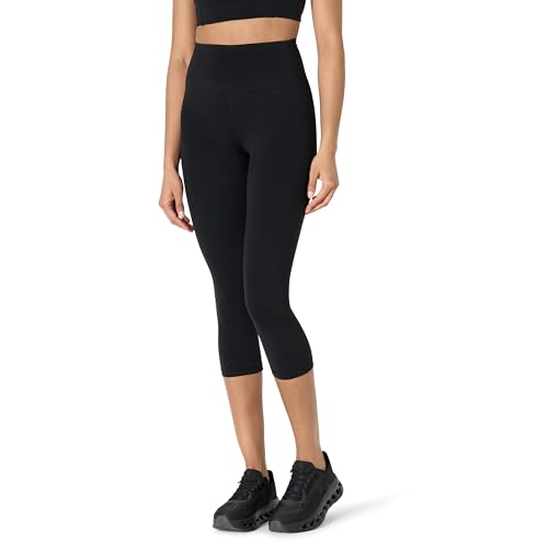 Amazon Essentials Women's Women's FormFlex High Rise Capri Leggings, Black, XX-Large