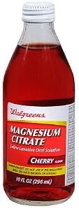 Walgreens Magnesium Citrate Saline Laxative Oral Solution Cherry 10 Fl Oz