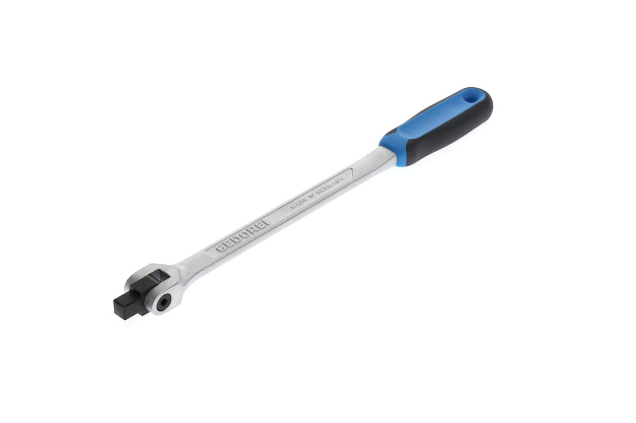 GEDORE Swivel handle, 1/2 inch, 12.5 mm square drive, Driving handle with swivel head, 2-component handle, 381 mm long, 1997
