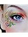 3Pairs(6PCS) Different Models Colorful Temporary Transfer Eyeshadow Eyeliner Canthus Stickers With Self-Adhesive for Show And Halloween Party(1# /9# /13#)