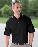 Devon & Jones Mens Tipped Perfect Pima Interlock Polo (D140)