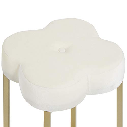 Silverwood Vanity Bench, Cream and Gold