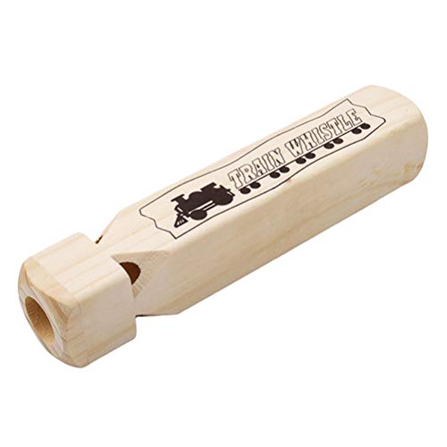 NUOBESTY 2 Pcs Wooden Train Whistle Musical Toy for Kids