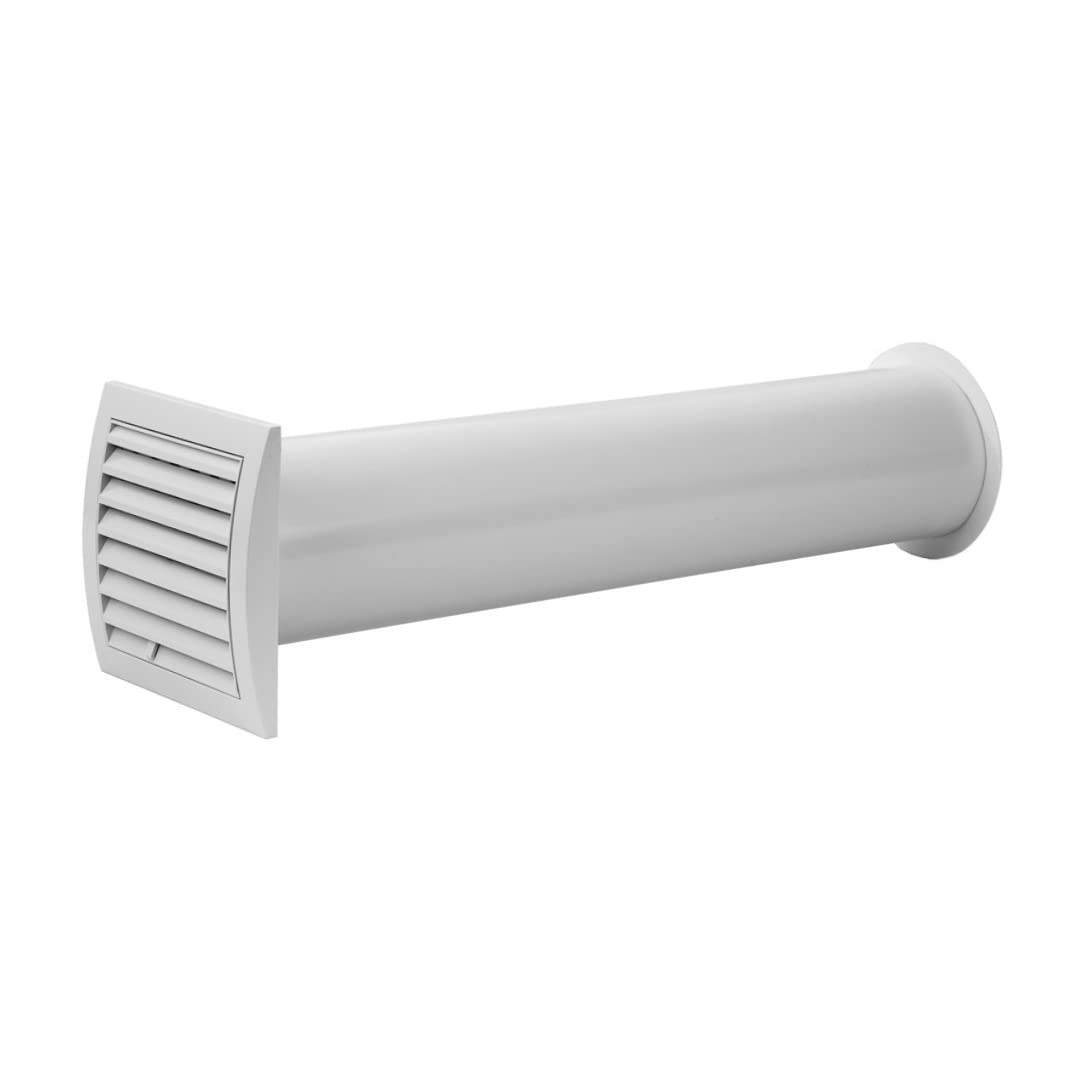 Ø 125mm / 5 inch Wall Ventilation Set - Tumble Dryer Vent Kit - Passive Ventilation Unit with Adjustable Airflow and Three Air Vent Covers