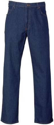 Reed Manufacturing Men's100% COTTON PREWASHED JEANS 38 32 Indigo Blue Relaxed Fit